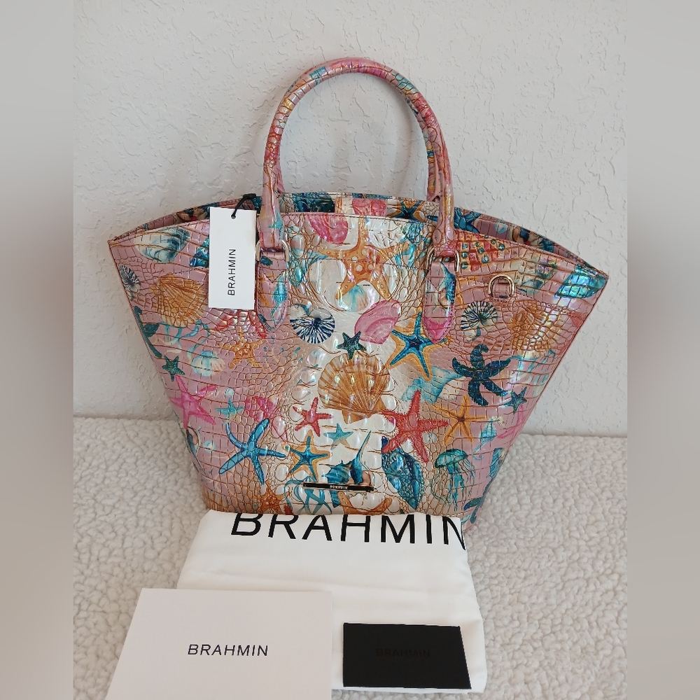 Brahmin Ombre Melbourne Collection Starlight Jeanne Tote NWT